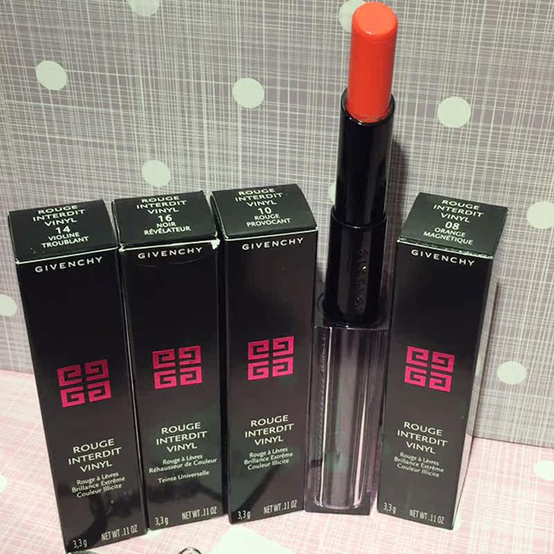韩国媳妇cici正品代购givenchy/纪梵希禁忌之吻唇膏08黑管