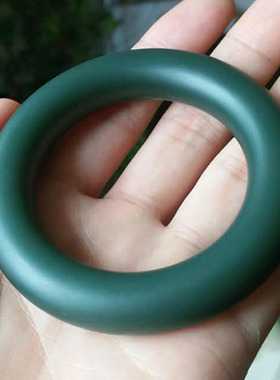 漠客和田玉 特细蓝调青海青老型珠子手串 口径14-13mm