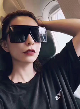 权志龙gd墨镜封帆韩潮时尚复古椭圆蛋框太阳镜白框情侣男女配近视