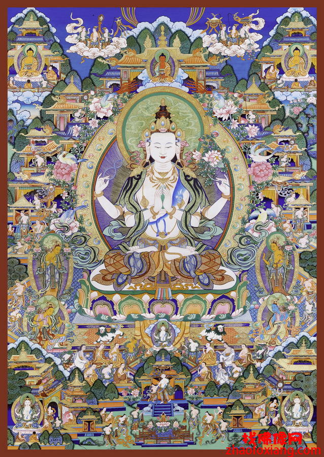 藏传佛教唐卡里的诸佛菩萨