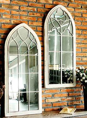 欧式铁艺假窗壁饰 墙壁挂件镜片 墙饰窗户 现代大厅装饰铁件假窗