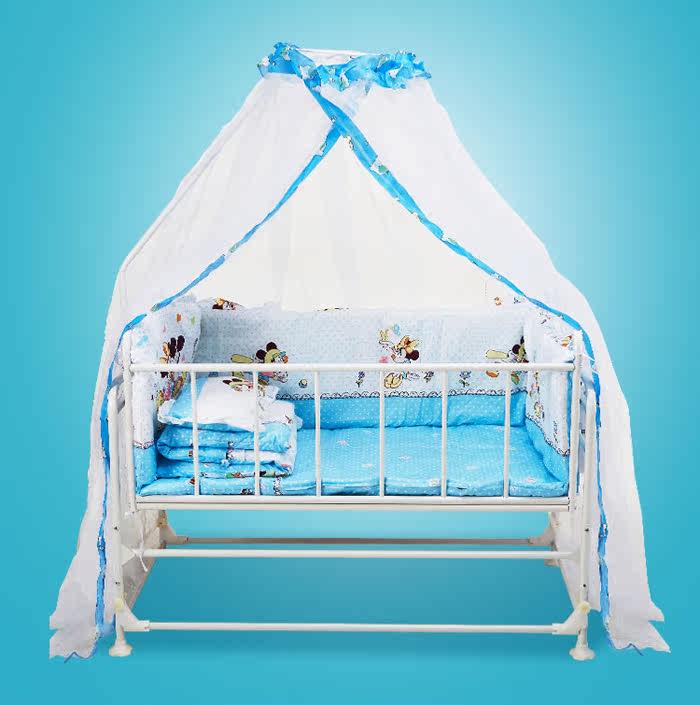 电动婴儿床智能电动摇篮床宝宝床 自动摇摆 可