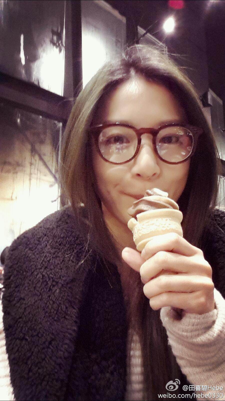 田喜碧很爱吃各种口味的冰激凌