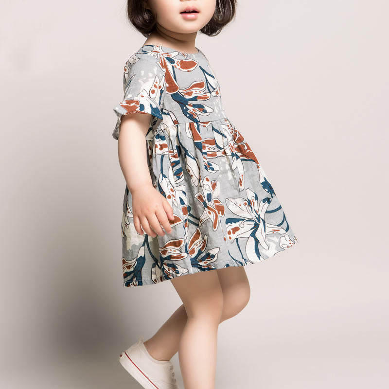 后坞欧美儿童大牌1小童宝宝连衣裙夏季3岁女童裙子夏装纯棉2韩版5