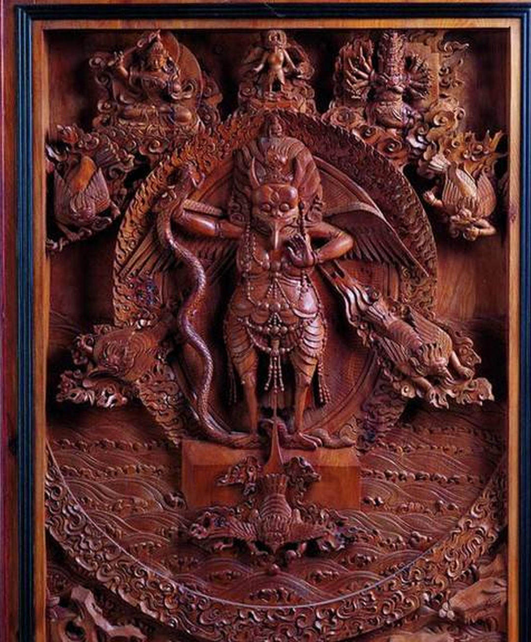 震撼丨前所未有的木雕唐卡