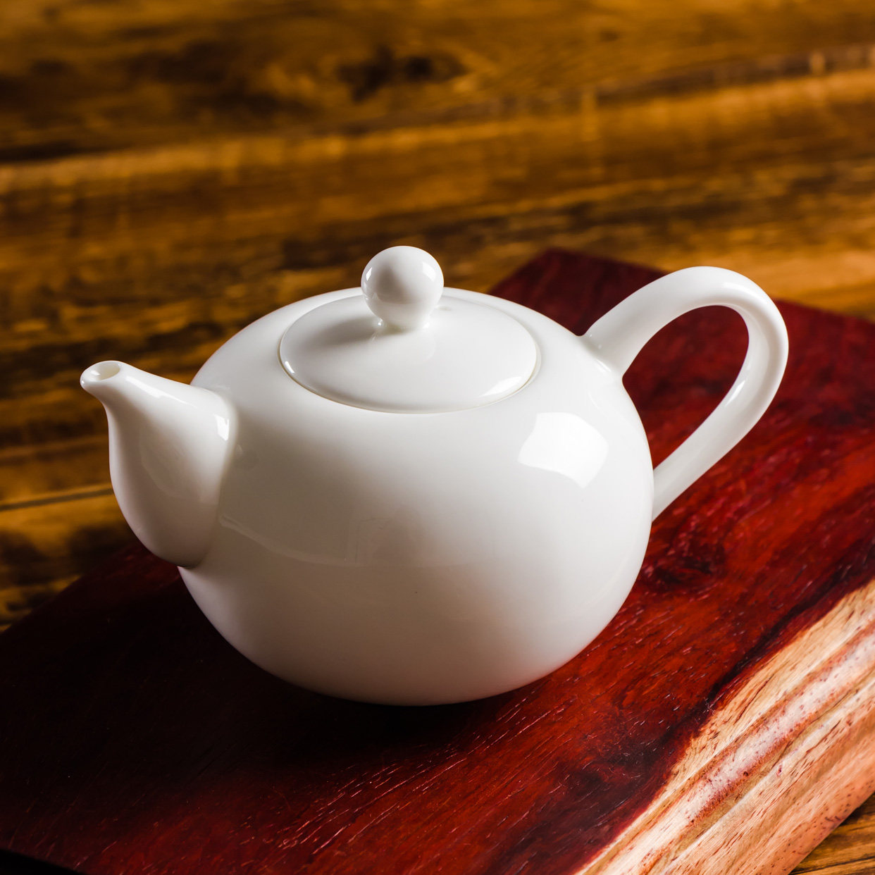 纯白骨瓷茶壶 小容量功夫茶具 手工玉瓷 手把壶 陶瓷小号单壶