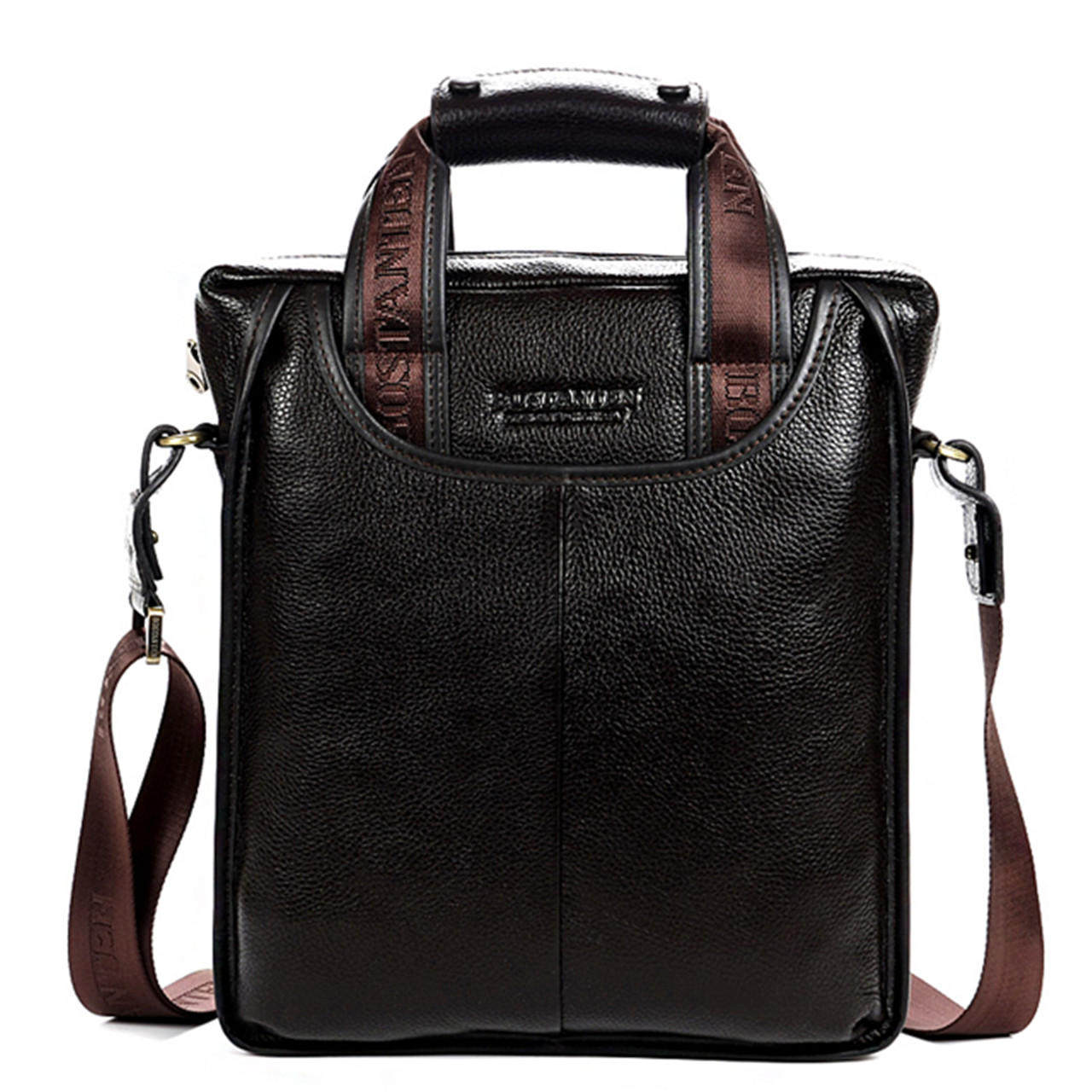 波斯丹顿男士单肩包竖款男包真皮包包手提包