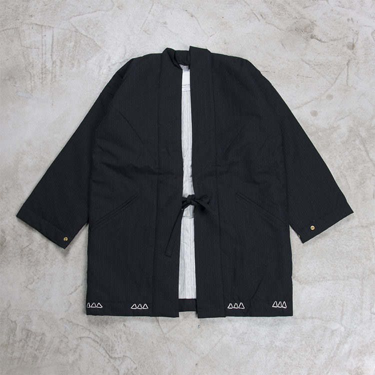 四季 日本现货 visvim dotera coat wool stripe 道袍夹克 16aw