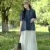 Mùa hè năm 2020 của phụ nữ phong cách mới văn học retro áo sơ mi màu trơn phụ nữ cổ đứng áo cardigan rời tay áo sơ mi phụ nữ - Áo sơ mi Áo sơ mi