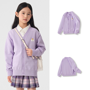 巴拉巴拉童装儿童毛衣男女童2026新款秋冬装针织开衫红色拜年服潮