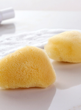 希腊天然丝海绵洗脸粉扑清洁面扑加厚婴儿洗澡搓背沐浴球进口