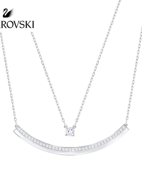 施华洛世奇 lavender圆环四爪链坠白金色项链