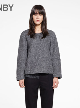 jnby/江南布衣2016冬季新款短款修身硬挺廓形呢羊毛外套5fa20099