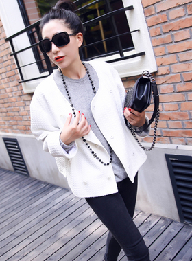 lamps 欧洲站春装新款原创设计高端大牌女装 卡其色短款夹克外套