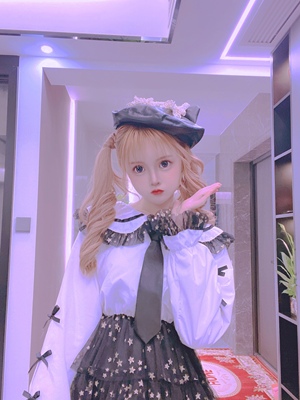 taobao agent Doll, navy dress, doll collar