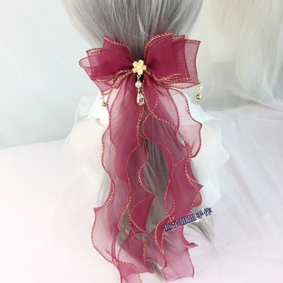 taobao agent Free shipping versatile daily big bow ribbon ancient wind head jewelry horses tail, butterfly knot broochrier girl hair accessories