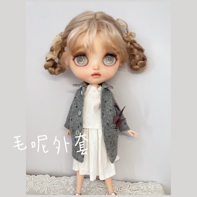 taobao agent BLYTHE Little cloth doll [wave dot woolen jacket] Simple and fashionable OB24