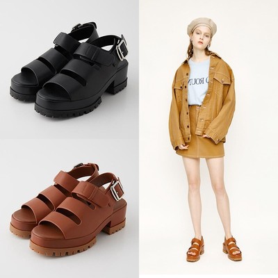 taobao agent Enjiu Japanese Summer Guida Royal Sister Cool New Retro Haraku Wind Poor and thick -bottomed female sandals