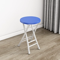 Синий двойной балок -табурет белые ноги