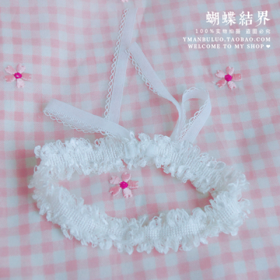 taobao agent Necklace, bracelet, white headband, accessory with tassels, choker