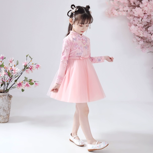 Весеннее детское осеннее платье, наряд маленькой принцессы, юбка на девочку, коллекция 2023, в западном стиле