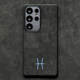 Textured Matte Black Minimalist Suede Microfiber Phone Case for Galaxy S25, S25+, and S25 Ultra