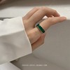 Tide, зеленое небольшое дизайнерское модное расширенное универсальное ретро кольцо, изысканный стиль, на указательный палец