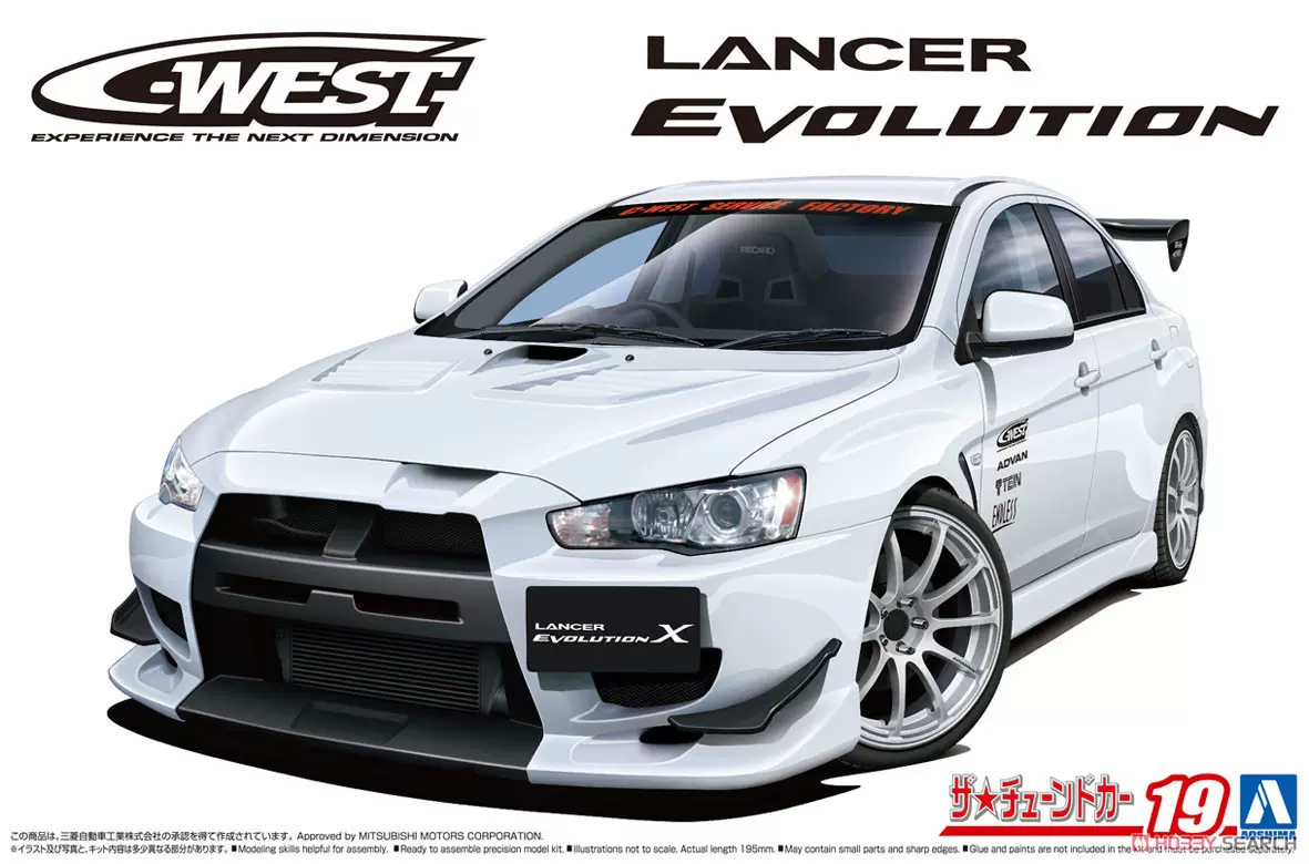 補件青島社1 24 拼裝車模三菱lancer Evo X 15 預上色