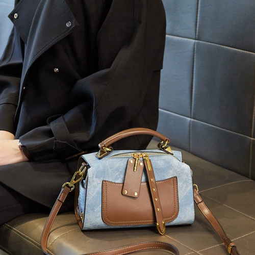 Подушка, сумка через плечо, ретро джинсовая высококачественная сумка на одно плечо для приставной кровати, коллекция 2022