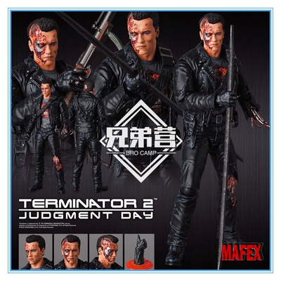 taobao agent MAFEX 6-inch 1/12 Terminator Movie Part 2 Trial Day T-800 War loss version can be moved soldiers