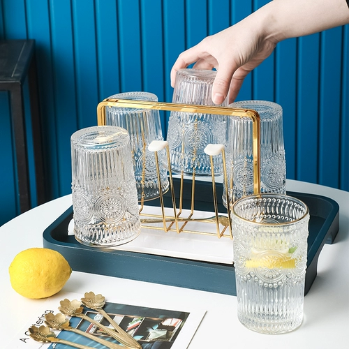 Скандинавский глянцевый комплект со стаканом, ретро свежая чашка, простой и элегантный дизайн