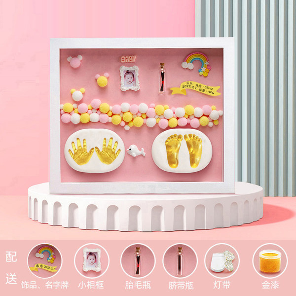 Детская памятная модель рук для хранения пуповины, отпечатки рук и ног, чернильная подушечка для мальчиков и девочек, подарок на день рождения