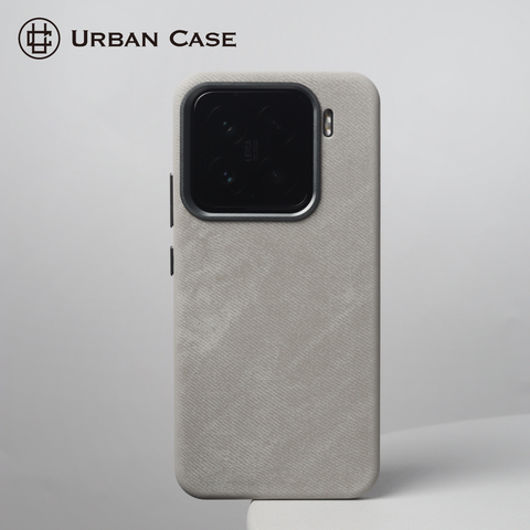 URBAN Brown Woven Leather Camera Housing for 15 Phone Case