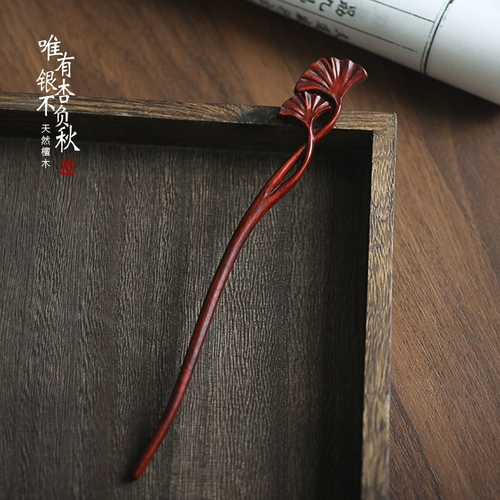 Натуральная китайская шпилька из сандалового дерева, ципао, ханьфу, осенняя, китайский стиль