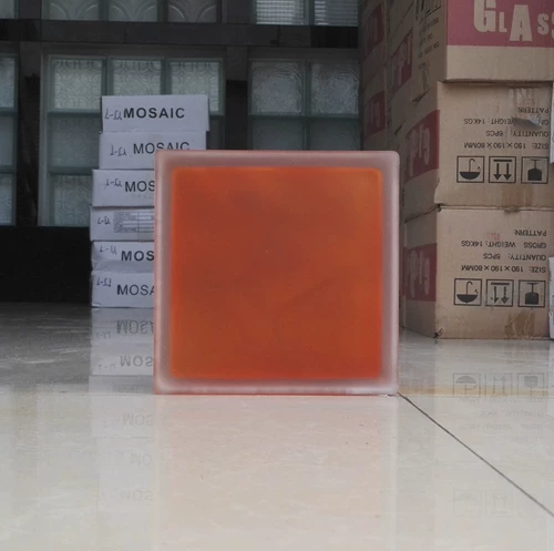 Jihengyuan стеклянная кирпичная стена перегородка фоновая стена ванная стена прямая продажа с фабрики внутренний цвет оранжевое облако матовый кирпич