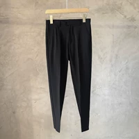 K91 Черные укороченные брюки (обычная классика)