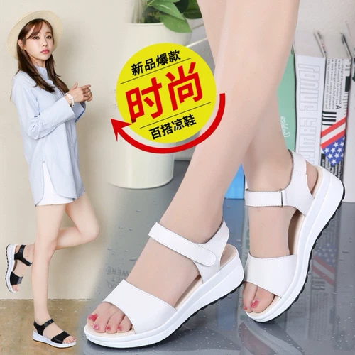 大坪山骆驼 Сексуальные элегантные туфли на платформе, сандалии, из натуральной кожи