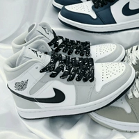 Air jordan, Air Jordan 1, белые светоотражающие шнурки