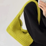 Летняя сумка через плечо на одно плечо, плетеная универсальная сумка подмышку, изысканный стиль
