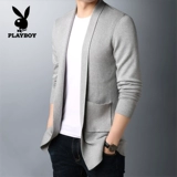 Playboy, трикотажный свитер, кардиган, куртка, демисезонная утепленный лонгслив, в корейском стиле, оверсайз