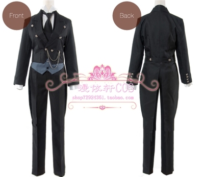 taobao agent COS black deacon black butler Sebastian Black Sn rear suit can be customized