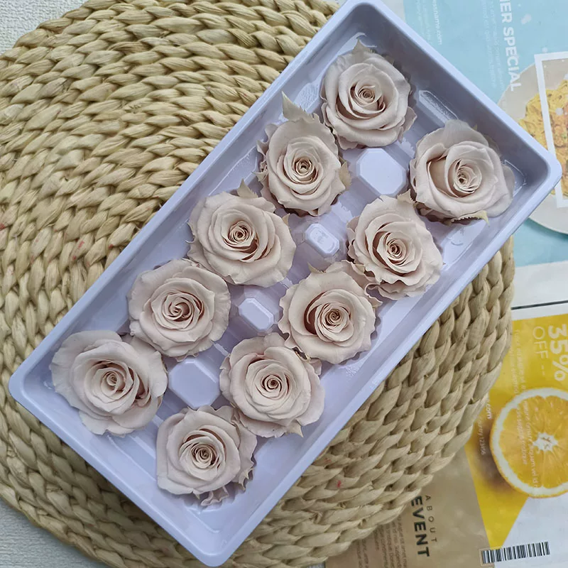 Иммортальная/бессмертная цветочная Diy материал роза B-уровня real flower засушенные цветы высококлассный ручной букет капучино набор целая коробка