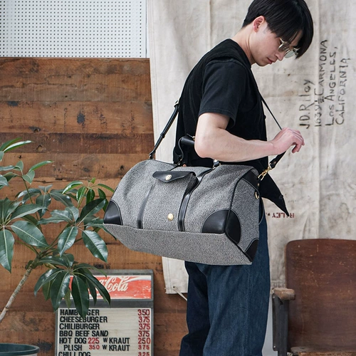 Кожаная ретро сумка для путешествий для спортзала, из хлопка и льна