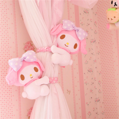 00      外贸 可爱my melody美乐蒂立体公仔窗帘扣一对