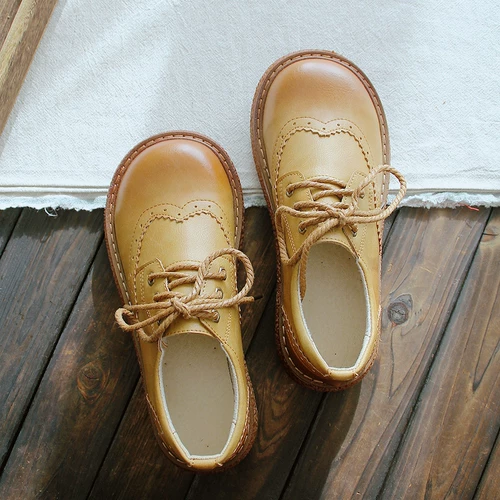 Обувь для кожаной обуви, японские полуботинки на платформе, в корейском стиле
