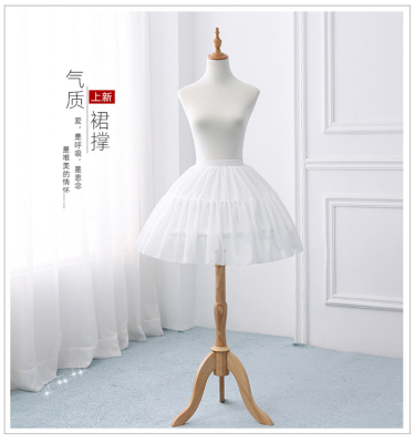 taobao agent Black and white lolita skirt supports Lolita daily violent fish bone adjustable cosplay card door lining skirt soft girl