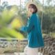 Yuanzhen 2020 văn học áo sơ mi vải lanh cổ điển của phụ nữ lỏng lẻo không đều giữa chiều dài mùa xuân và mùa hè bông và vải lanh đầu khóa - Áo sơ mi