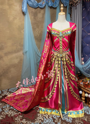 taobao agent Aladdin Live Jasmine Jasmine Princess Rose Red Edition COS Halloween Dress Performance Service