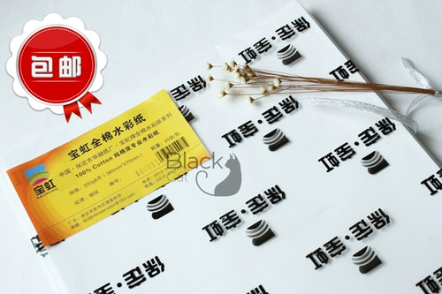 БЕСПЛАТНАЯ ДОСТАВКА Authentic Baoding Bahong College -Level All -cotton акварель 300G 8 Open 390*270 20 лист/сумка