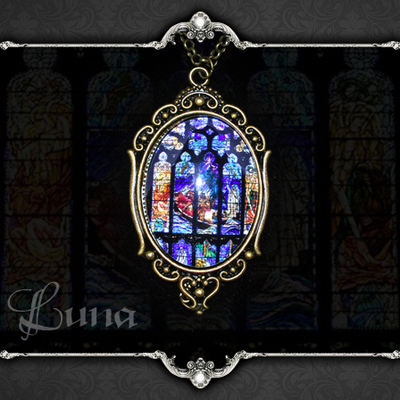 taobao agent Gloria ｜ Church color window 28 hand -made Noah's Ark Goth religious clavicle necklace/sweater chain
